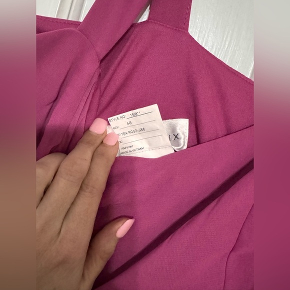 After Six 1558 CONTOURED WIDE STRAP SWEETHEART MAXI DRESS IN TEA ROSE - Picture 7 of 8